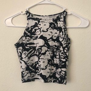 American Apparel jungle cat crop top